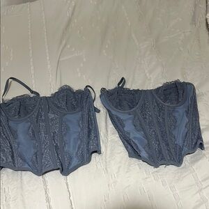 Elegant Lace Bustier in Blue